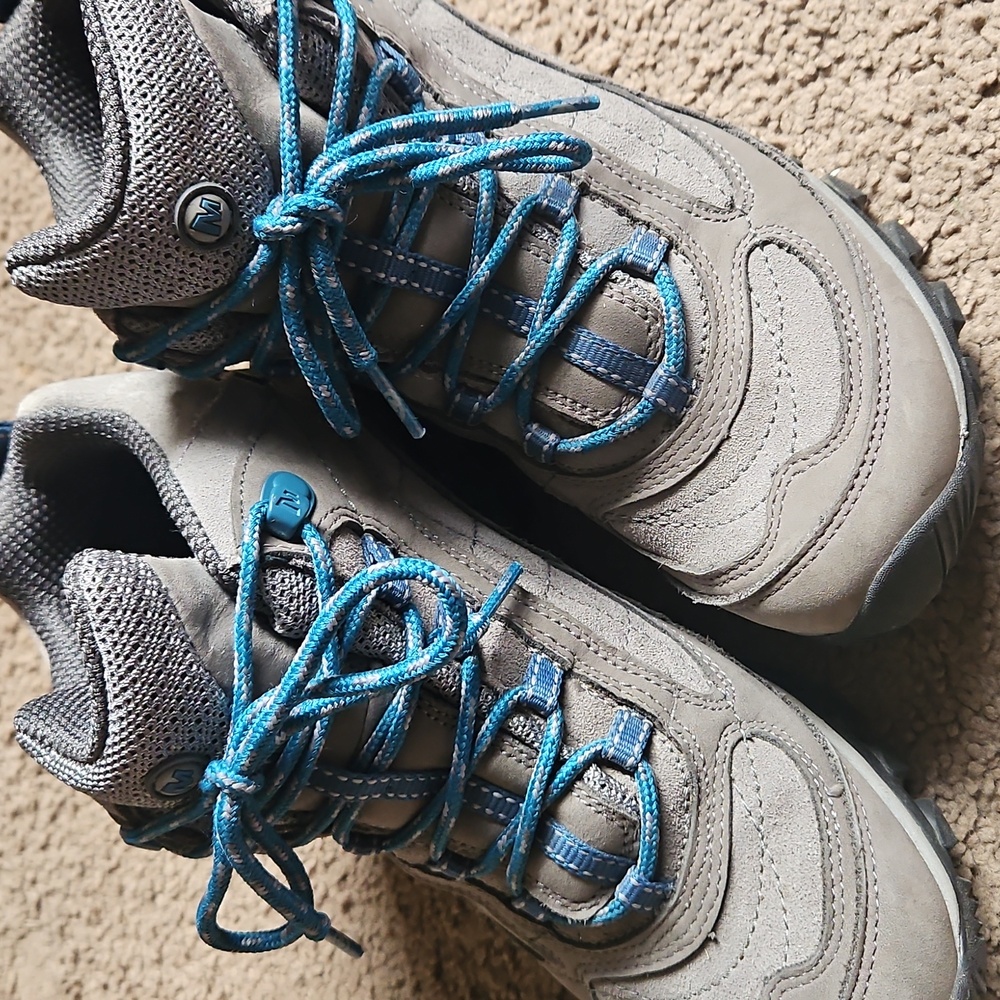 Merrell Siren Mid Hiking Boots Waterproof Vibram Castle Rock/Blue J21492 Women 7